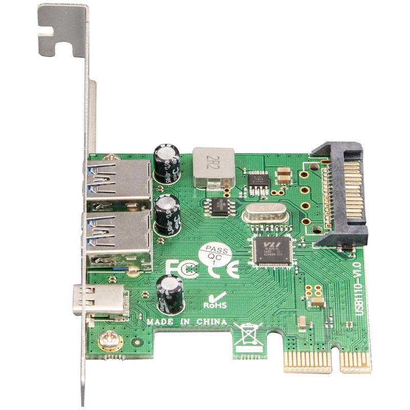 Контролер Frime NEC720202 (ECF-PCIEtoUSB007.LP) PCI-E-2xUSB3.0+USB3.0 Type-C