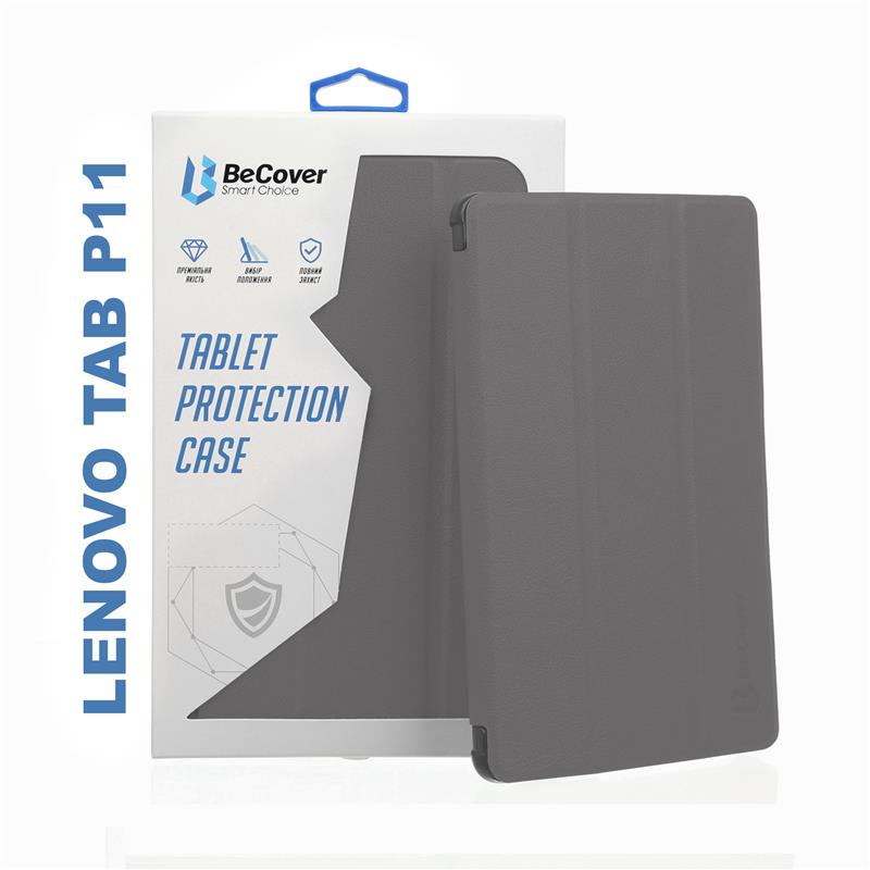 Чохол-книжка BeCover Smart Case для Lenovo Tab P11/Tab P11 Plus Grey (706096)