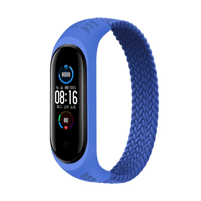 Ремінець BeCover Elastic Nylon Style для Xiaomi Mi Smart Band 5/Mi Smart Band 6 Size M Deep Blue (706149)