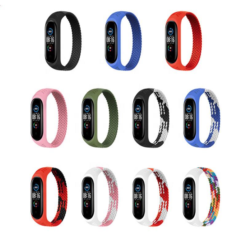 Ремінець BeCover Elastic Nylon Style для Xiaomi Mi Smart Band 5/Mi Smart Band 6 Size S Blue/White (706140)