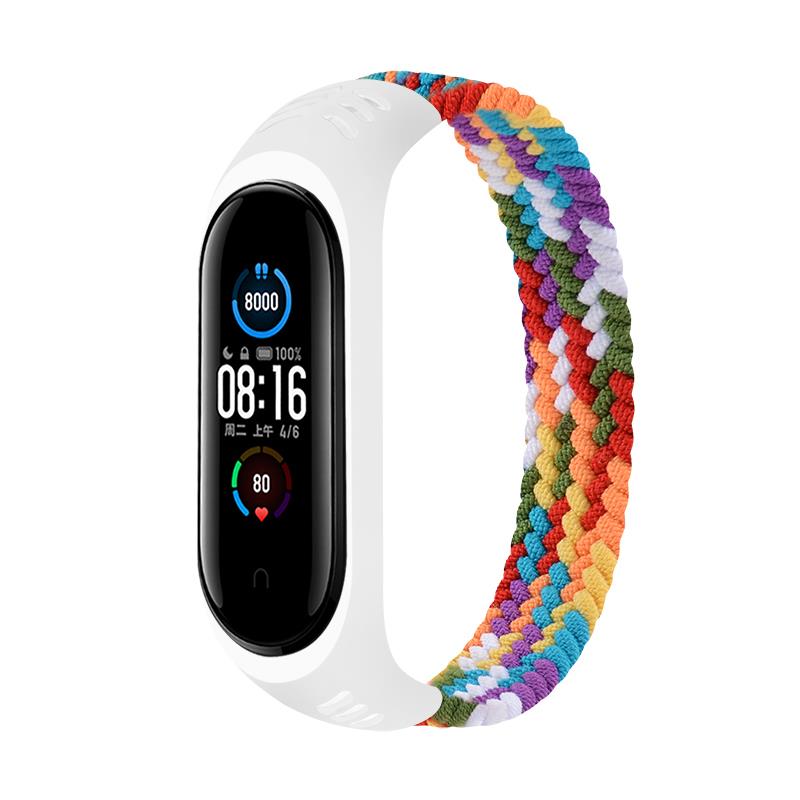 Ремінець BeCover Elastic Nylon Style для Xiaomi Mi Smart Band 5/Mi Smart Band 6 Size S Rainbow (706143)