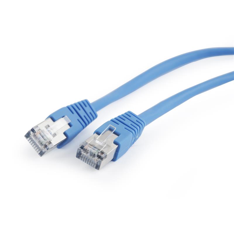 Патч-корд FTP Cablexpert (PP22-2M/B) cat.5Е, литий, 50u штекер із засувкою, 2м, синій