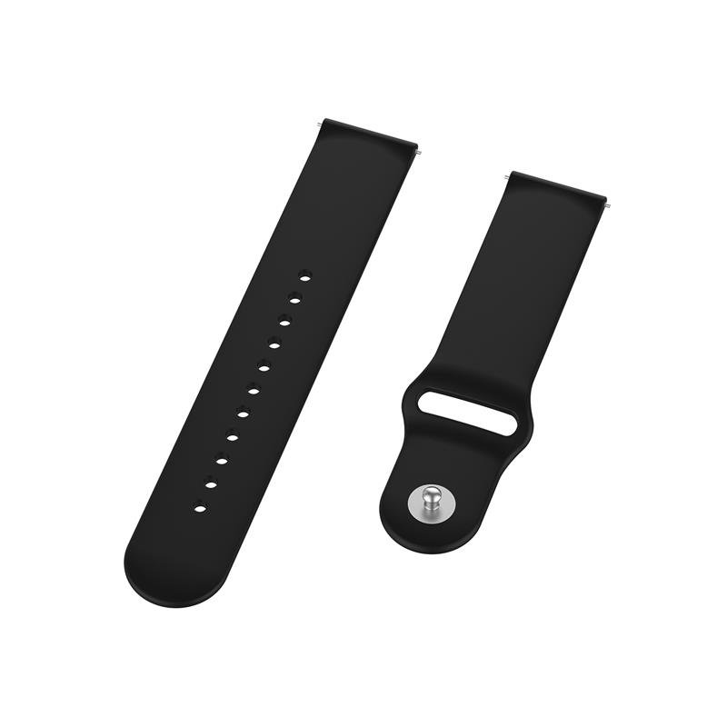 Силіконовий ремінець BeCover для Samsung Galaxy (20mm)/Watch 5/ Watch 4 40/44mm/Watch 4 Classic 42mm/Watch Active/Active 2 40/44mm/Watch 3 41mm/Gear S2/Classic/Gear Sport Black (706176)