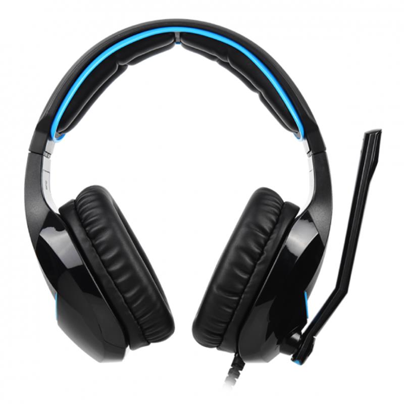 фото Навушники з мікрофоном Sades SA-914 Wand LED 7.1 Virtual Surround Black/Blue (SA914BKU)