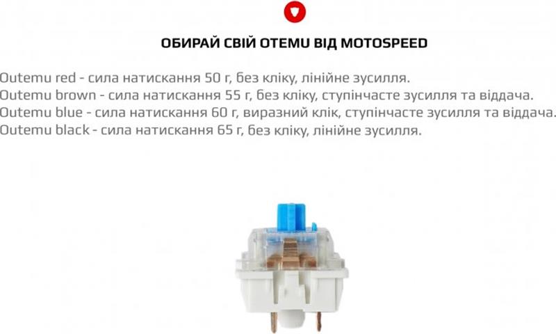 Набір перемикачів Motospeed Outemu Blue (mtsw10blu)