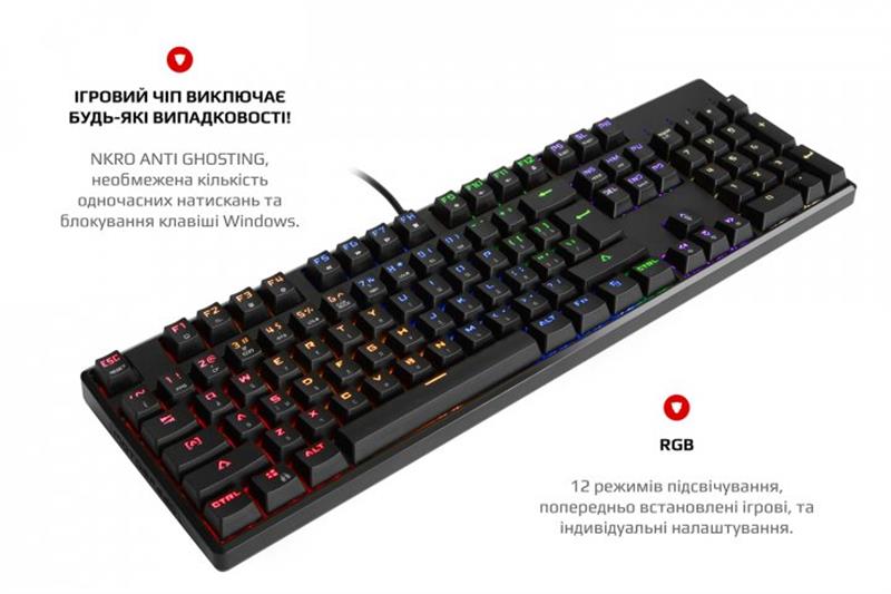 Клавіатура Motospeed CK107 Outemu Red RGB Black (mtk96mr)