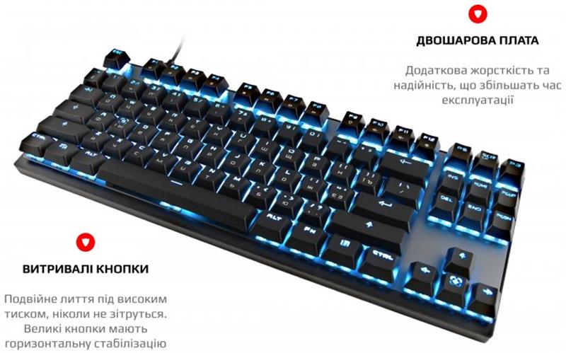 Клавіатура бездротова Motospeed GK82 Outemu Blue Black (mtgk82bmb)