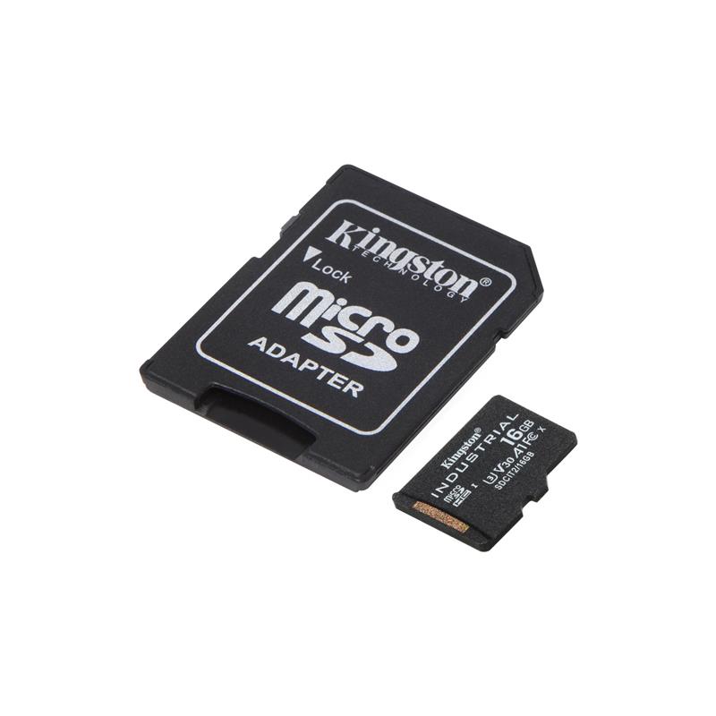 Карта пам`ятi MicroSDHC 16GB UHS-I/U3 Class 10 Kingston Industrial + SD-adapter (SDCIT2/16GB)