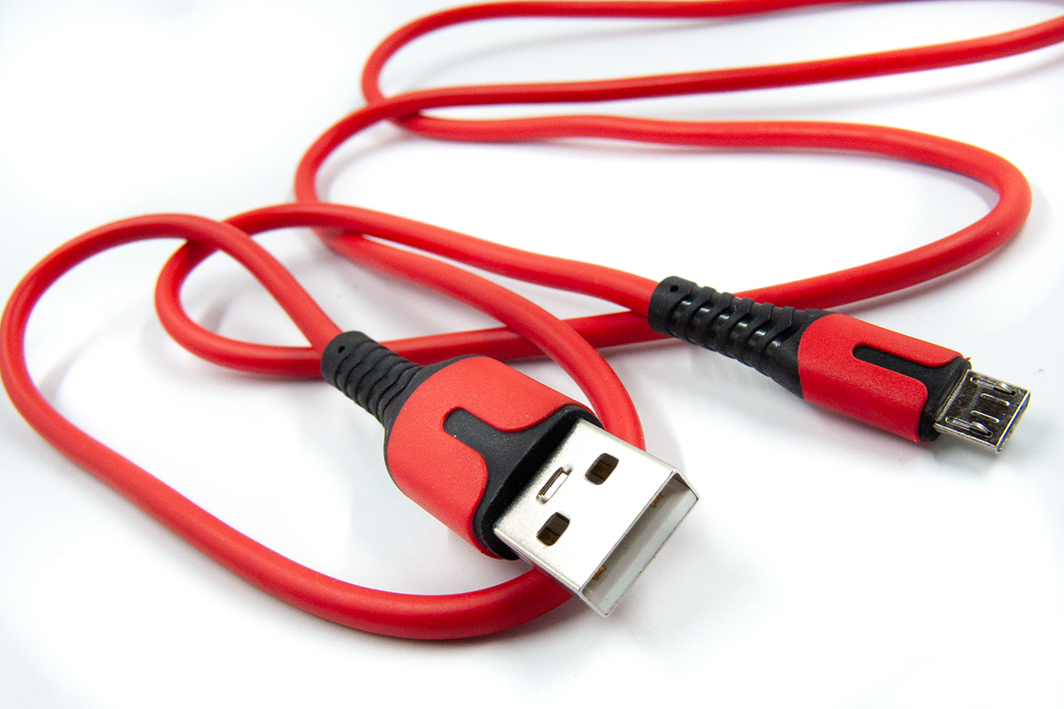 Кабель Dengos USB - micro USB (M/M), 1 м, Red (PLS-M-IND-SOFT-RED)