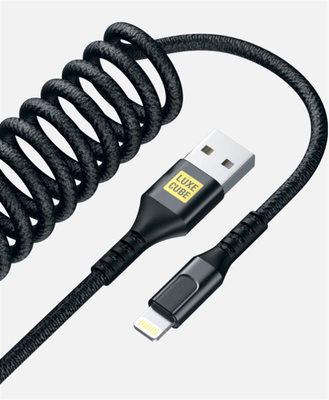 Кабель Luxe Cube Dynamic USB - Lightning (M/M), 1.5 м, Black (4446689101557)