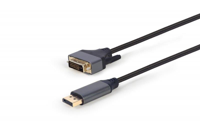 Кабель Cablexpert DisplayPort - DVI (M/M), 1.8 м, Black (CC-DPM-DVIM-4K-6)