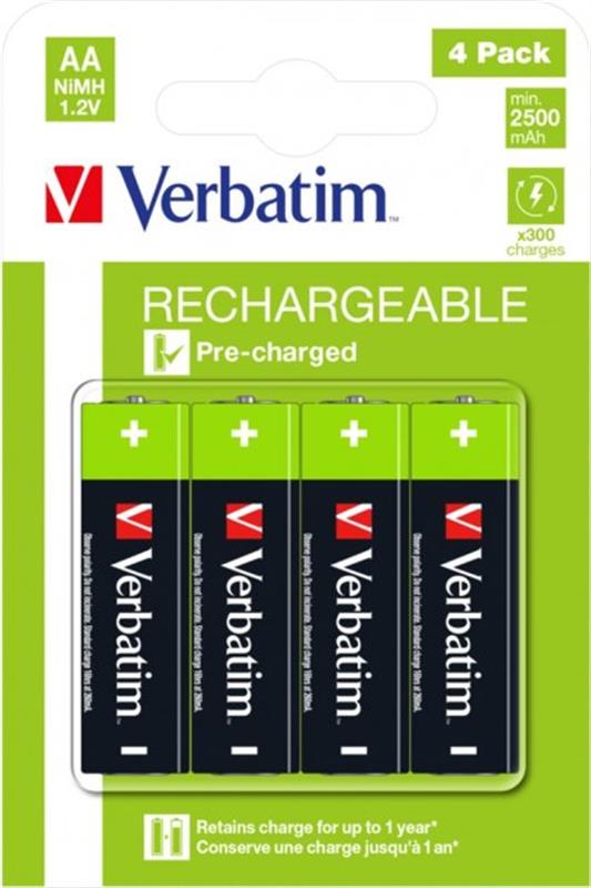 Акумулятори Verbatim AA/HR06 NI-MH 2500 mAh BL 4шт