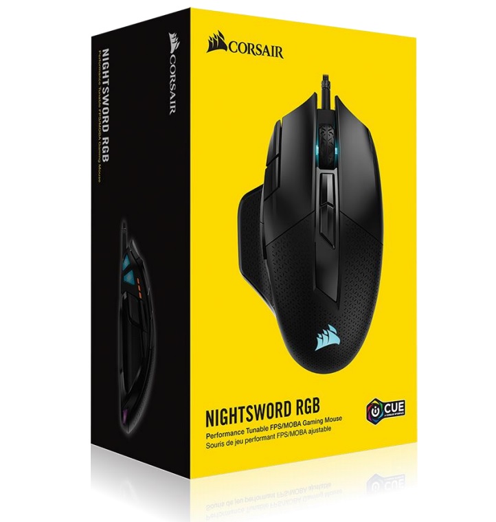 Миша Corsair Nightsword RGB Tunable FPS/MOBA Gaming Mouse Black (CH-9306011-EU)