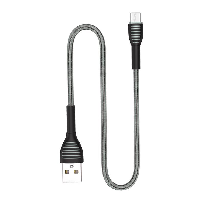Кабель USB ColorWay CW-CBUM041-GR з тканинним обплетенням Сірий