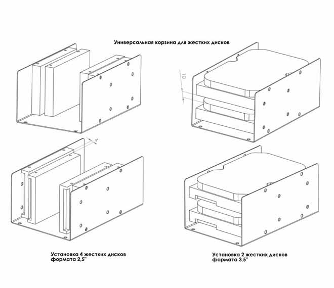 Корзина кріплення жорстких дисків