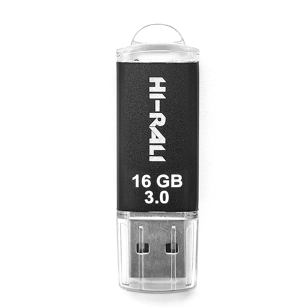 Флеш-накопичувач USB3.0 16GB Hi-Rali Rocket Series Black (HI-16GB3VCBK)