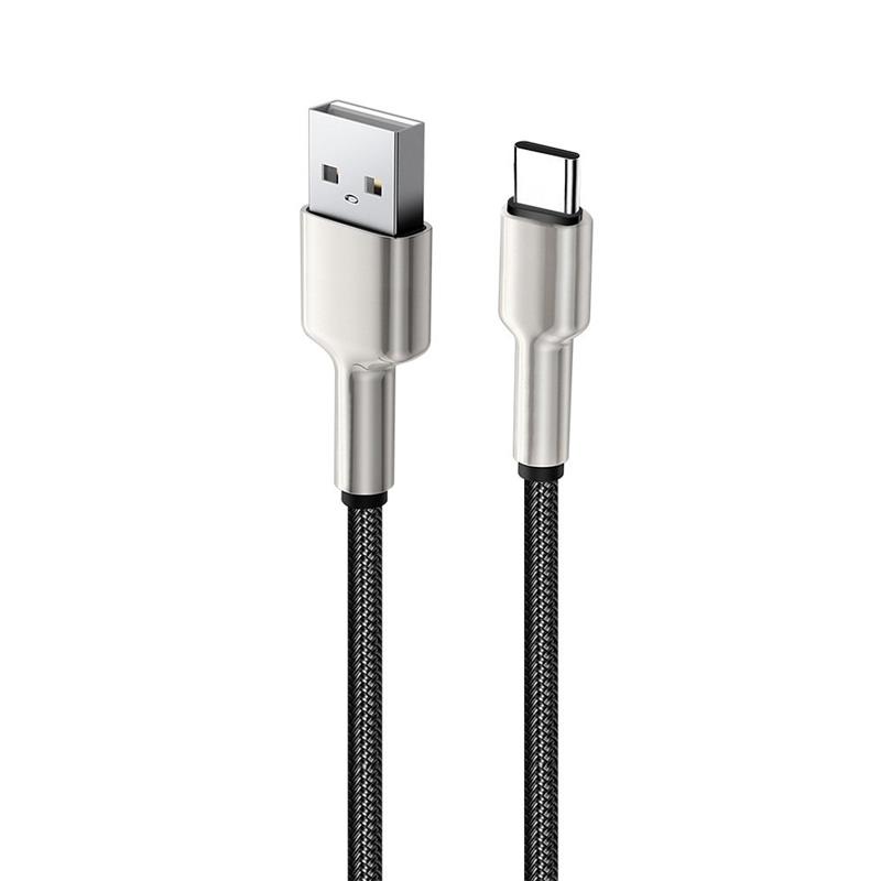 Кабель ColorWay USB - Lightning (M/M), metal head, 2.4 А, 1 м, Black (CW-CBUL046-BK)