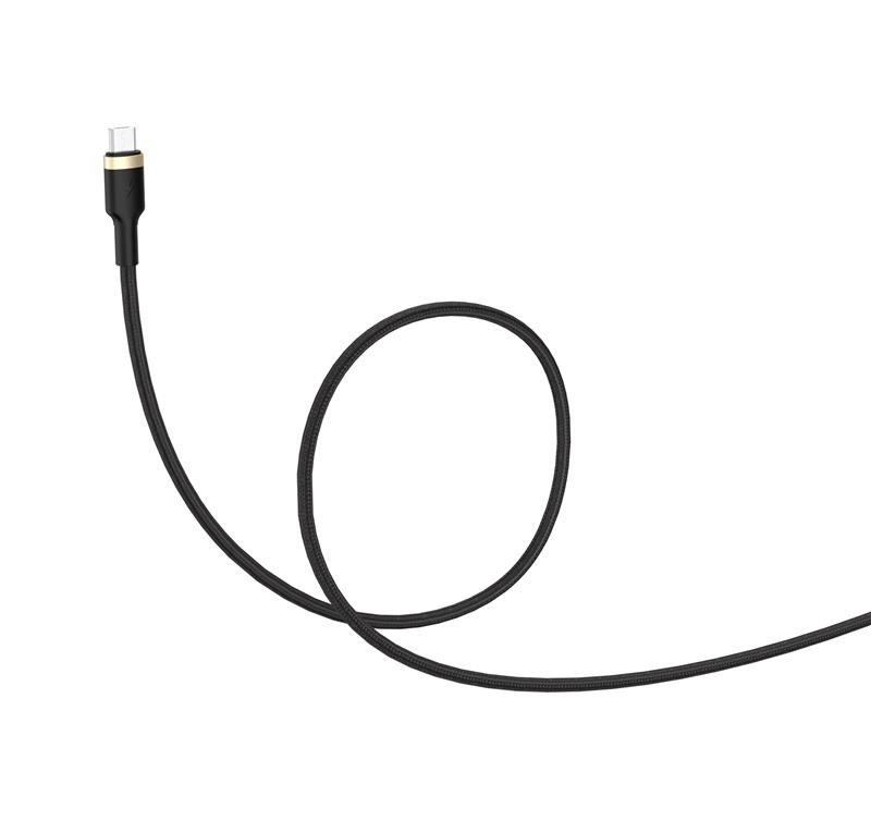 Кабель ColorWay USB - micro USB (M/M), spiral, 2.4 А, 1 м, Black (CW-CBUM051-BK)