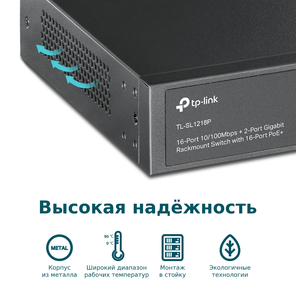 Комутатор TP-Link TL-SL1218P