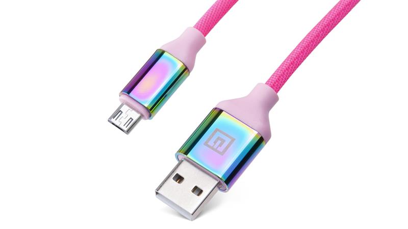 Кабель REAL-EL Premium USB - micro USB (M/M), 1 м, Rainbow (EL123500052)