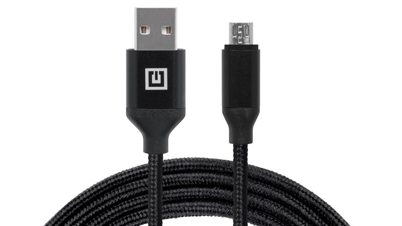 Кабель REAL-EL Premium Fabric USB - micro USB (M/M), 2 м, Black (EL123500048)