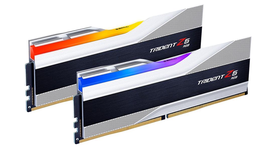 Модуль пам`ятi DDR5 2x32GB/6400 G.Skill Trident Z5 RGB Silver (F5-6400J3239G32GX2-TZ5RS)