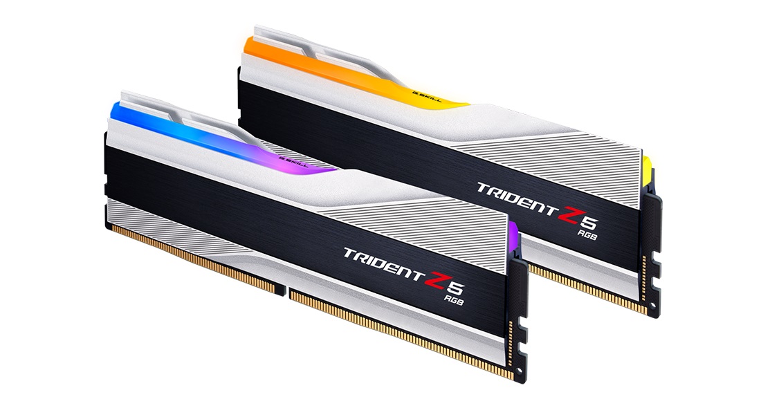 Модуль пам`ятi DDR5 2x32GB/6400 G.Skill Trident Z5 RGB Silver (F5-6400J3239G32GX2-TZ5RS)