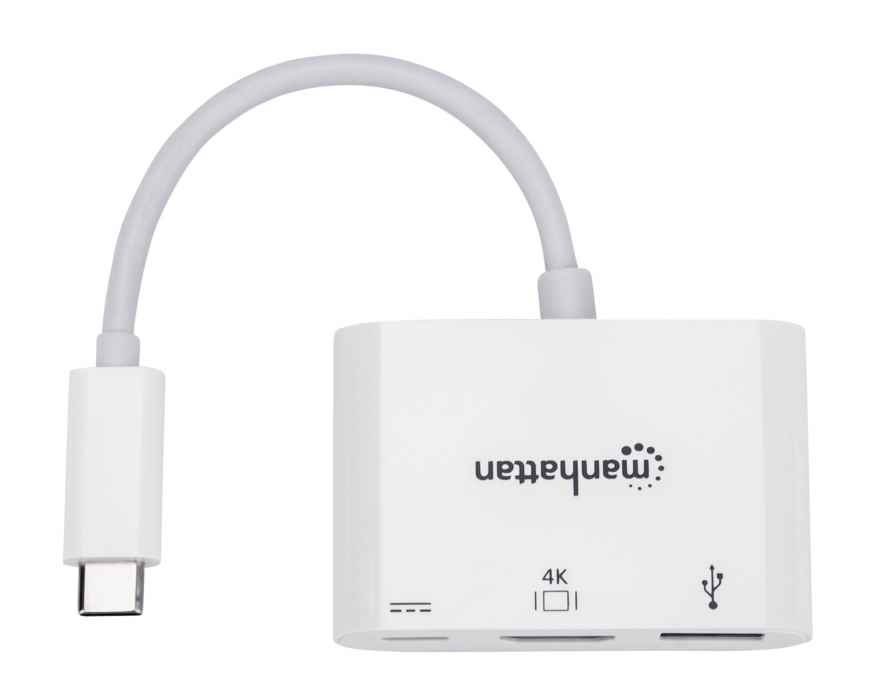Док-станция Intracom Manhattan USB Type-C-HDMI/USB 3.0/PD 60W 4-in-1, White (152945) Док-станция Intracom Manhattan USB Type-C-HDMI/USB 3.0/PD 60W 4-in-1, White (152945)