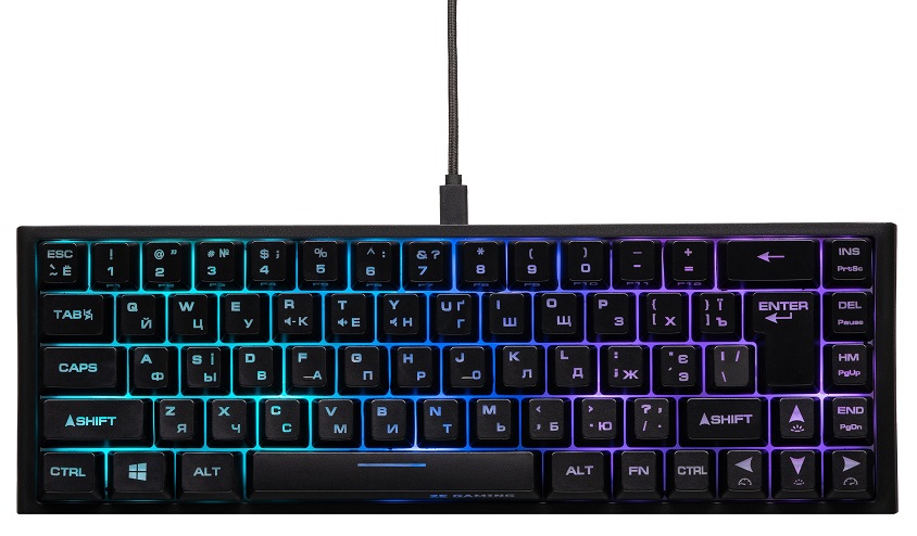 Клавіатура 2E Gaming KG350UBK RGB Ukr Black (2E-KG350UBK)