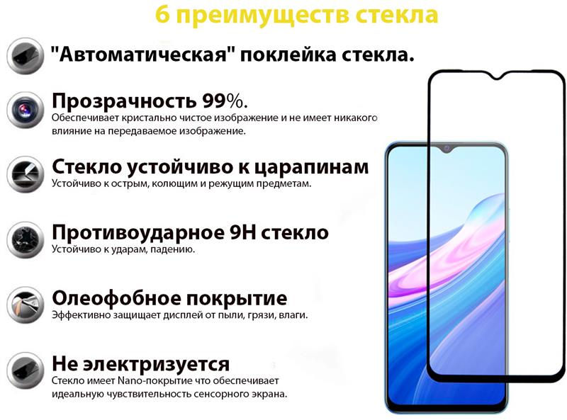 Захисне скло BeCover для Vivo Y33s/Y21 Black (707248)