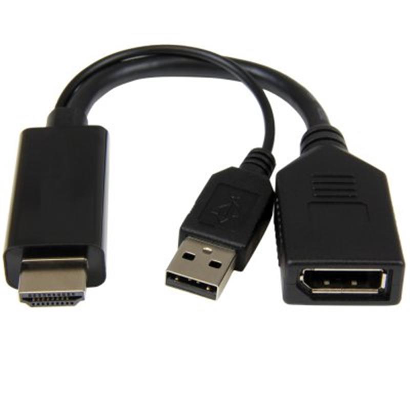 Адаптер Cablexpert HDMI - DisplayPort V 2.0 (M/F), 0.1 м, чорний (A-HDMIM-DPF-01) коробка