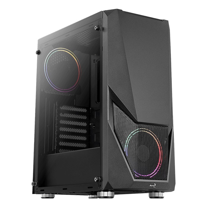 Корпус AeroCool Zauron Saturn FRGB-G-BK-v2 (ACCM-PV23023.11) Black без БЖ