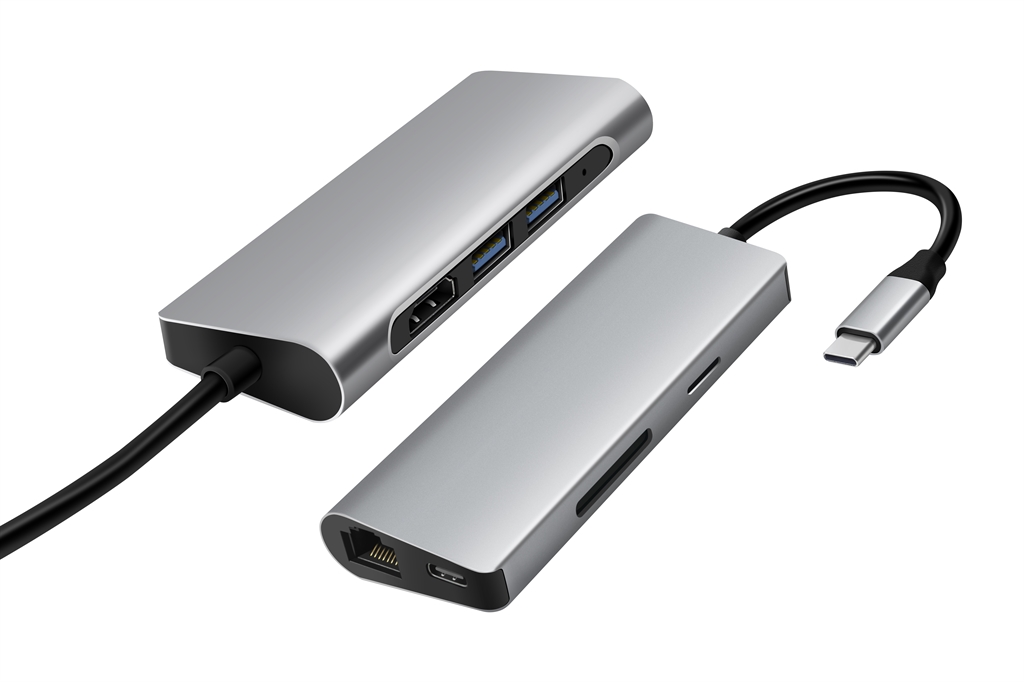 Док-станція ProLogix (PR-WUC-105B) 7 in 1 USB3.1 Type C to HDMI+2*USB3.0+PD+Lan+TF+SD_бн