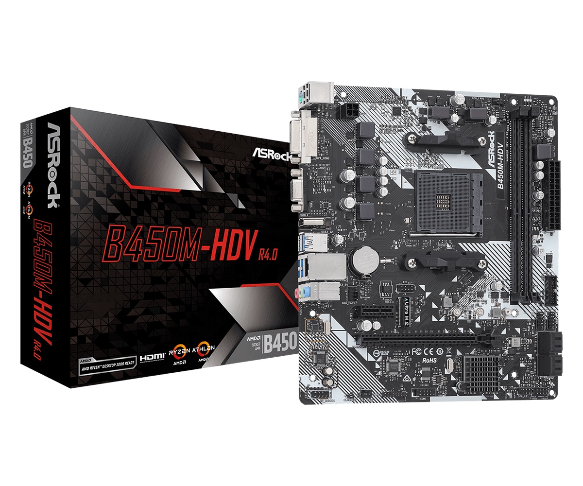 Материнська плата ASRock B450M-HDV R4.0 Socket AM4