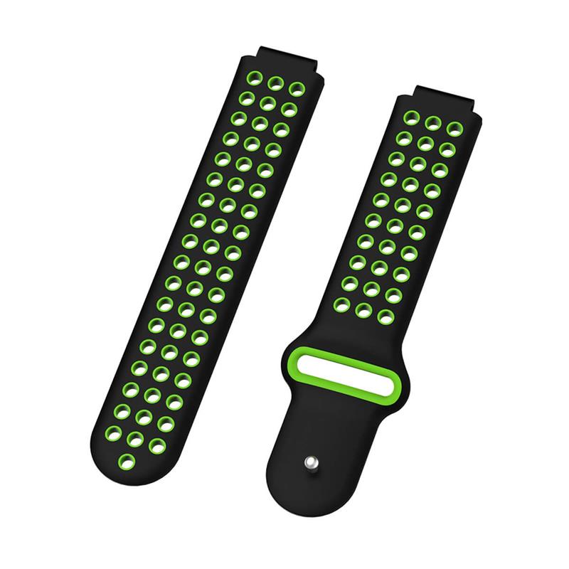 Ремінець для Garmin Universal 16 Nike-style Silicone Band Black/Green (U16-NSSB-BKGN)