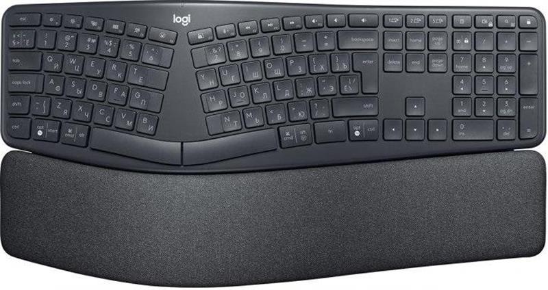 Клавіатура бездротова Logitech Ergo K860 Bluetooth/Wireless UA Black (920-010108)