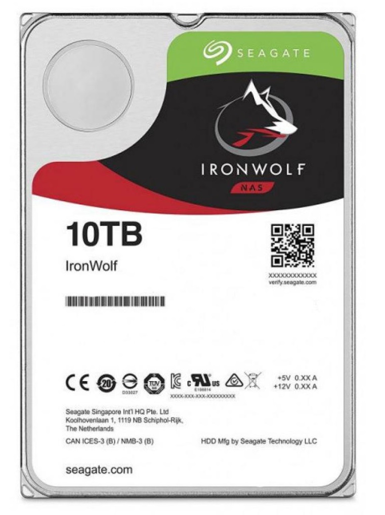 Накопичувач HDD SATA 10.0TB Seagate IronWolf NAS 7200rpm 256MB (ST10000VN000)