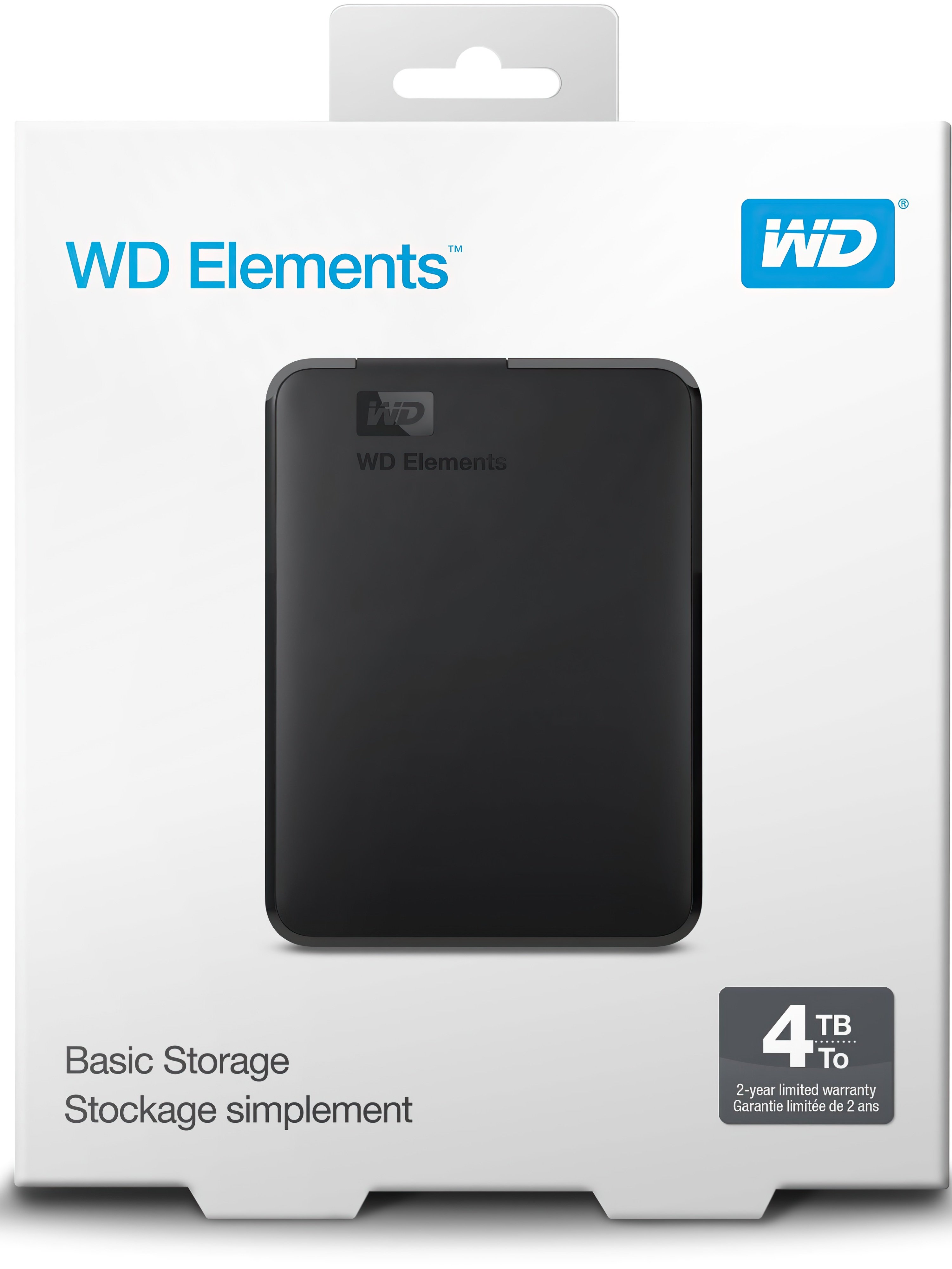 Зовнішній жорсткий диск 2.5" USB 4.0TB WD Elements Portable Black (WDBU6Y0040BBK-WESN)