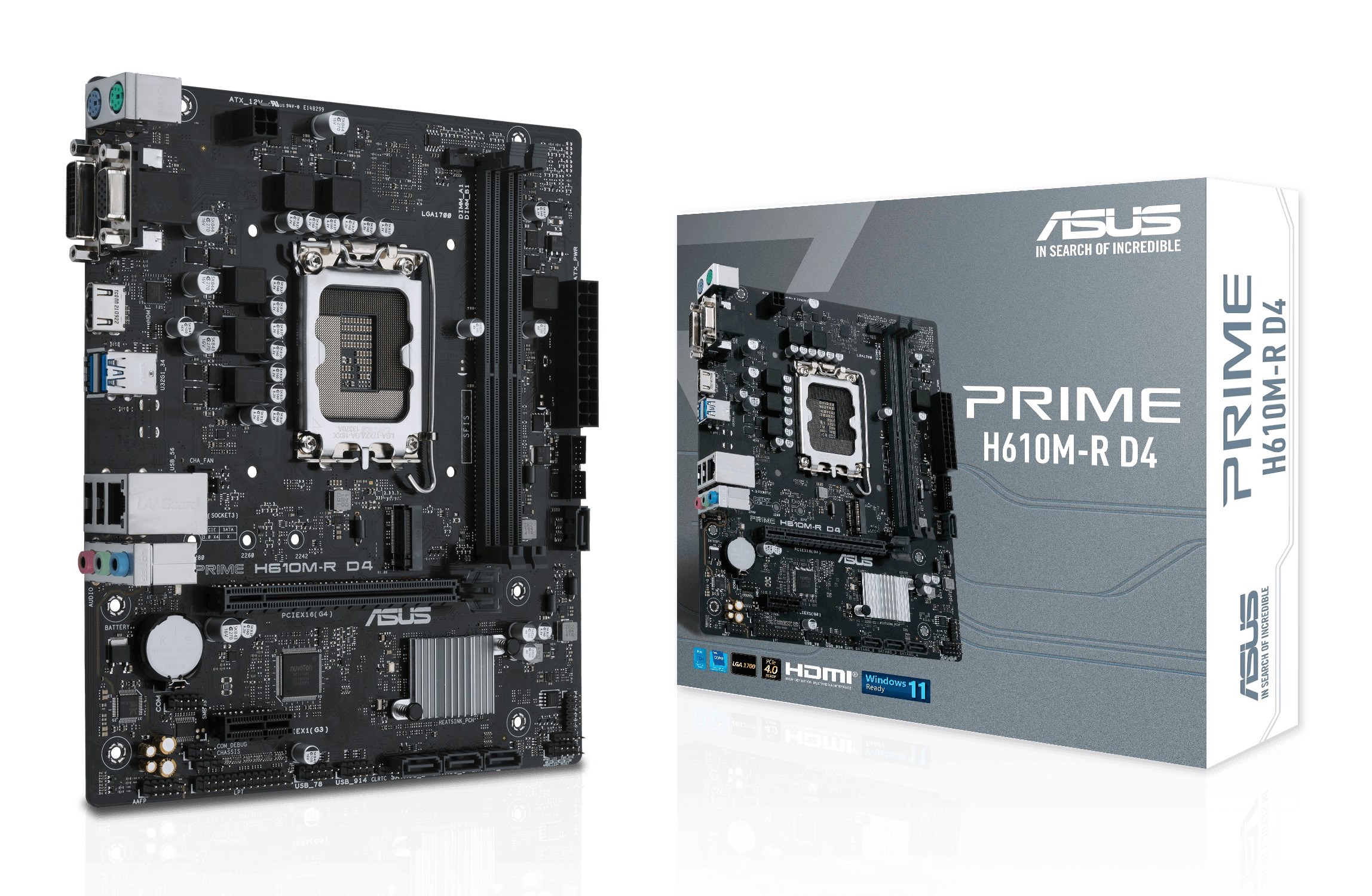 Материнська плата Asus Prime H610M-R D4-SI Socket 1700