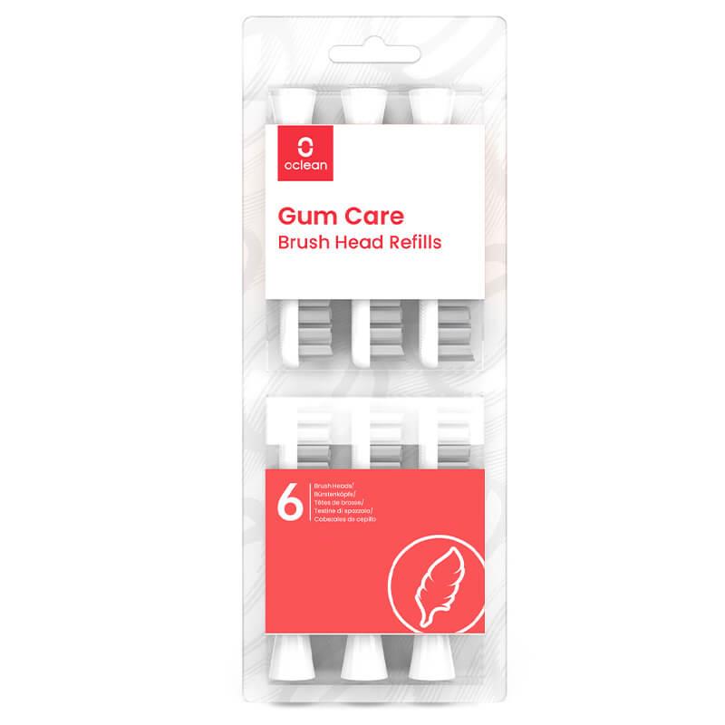 Насадка для зубної електрощітки Oclean P1S12 W06 Gum Care Brush Head White (6 шт) (6970810552263)