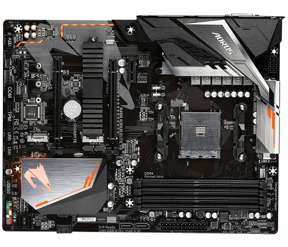 Материнська плата Gigabyte B450 Aorus Elite V2 Socket AM4