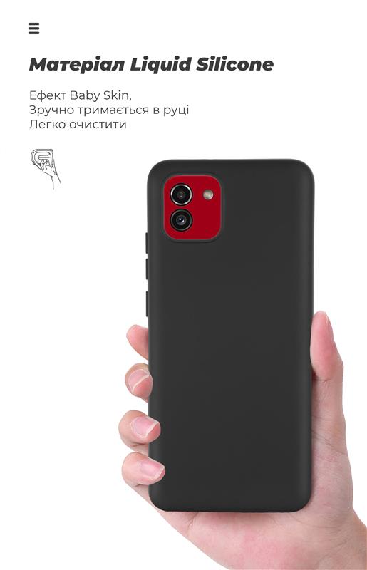 Чохол-накладка Armorstandart Icon для Samsung Galaxy A03 SM-A035 Black (ARM60875)