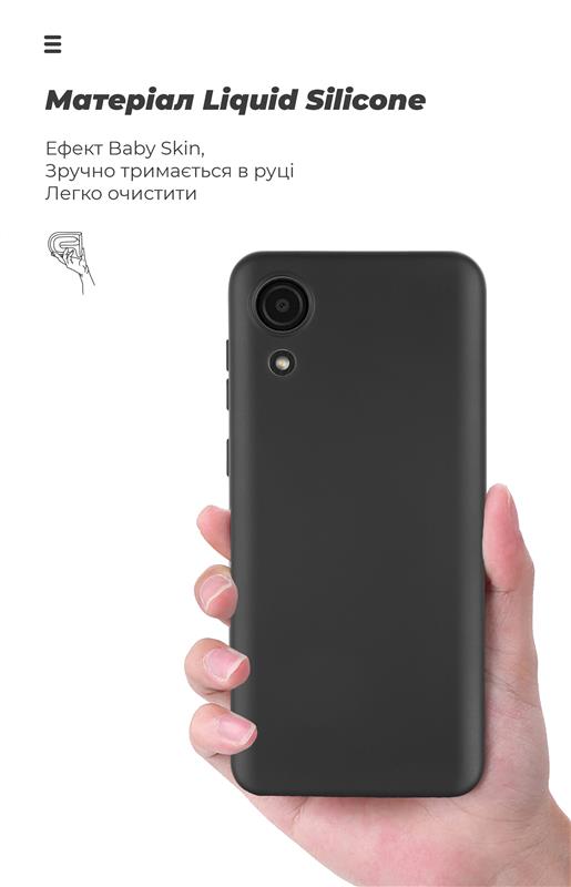 Чохол-накладка Armorstandart Icon для Samsung Galaxy A03 Core SM-A032 Black (ARM60878)