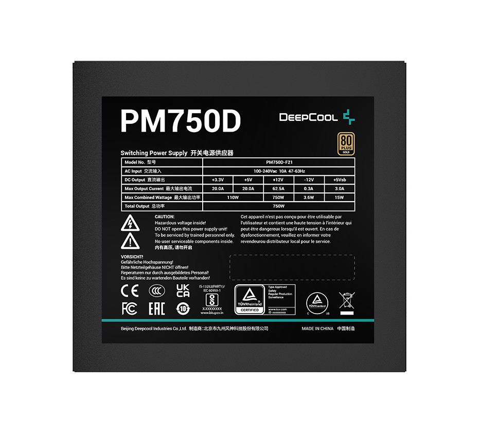 Блок живлення DeepCool PM750D (R-PM750D-FA0B-EU) 750W