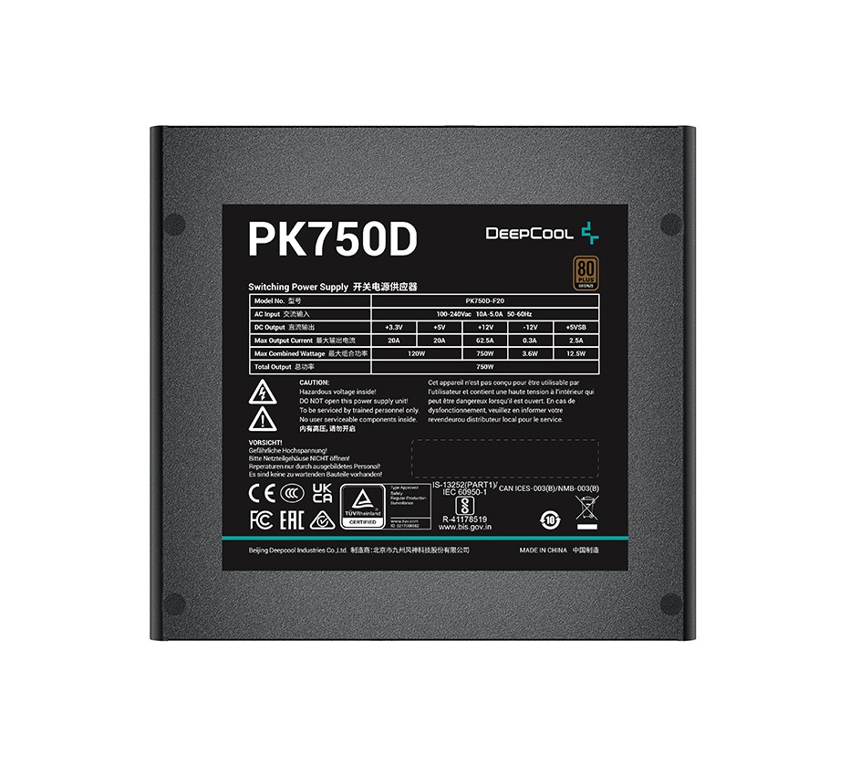 Блок живлення DeepCool PK750D (R-PK750D-FA0B-EU) 750W