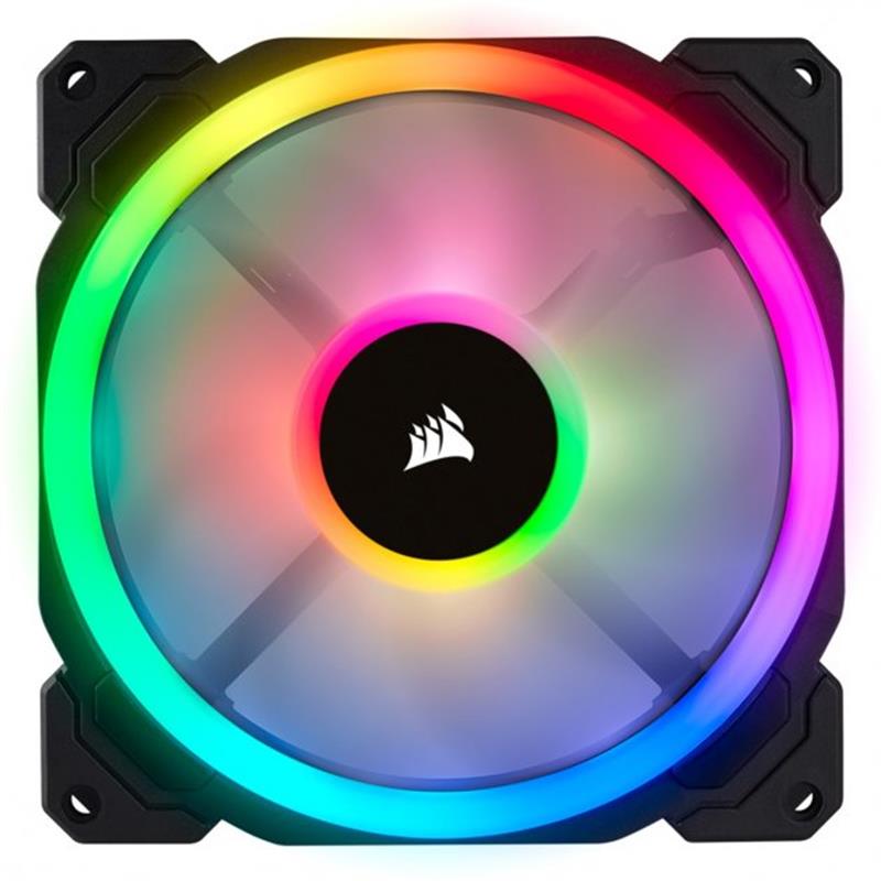 Вентилятор Corsair LL140 RGB Twin Pack (CO-9050074-WW), 140x140x25мм, 4-pin, чорний