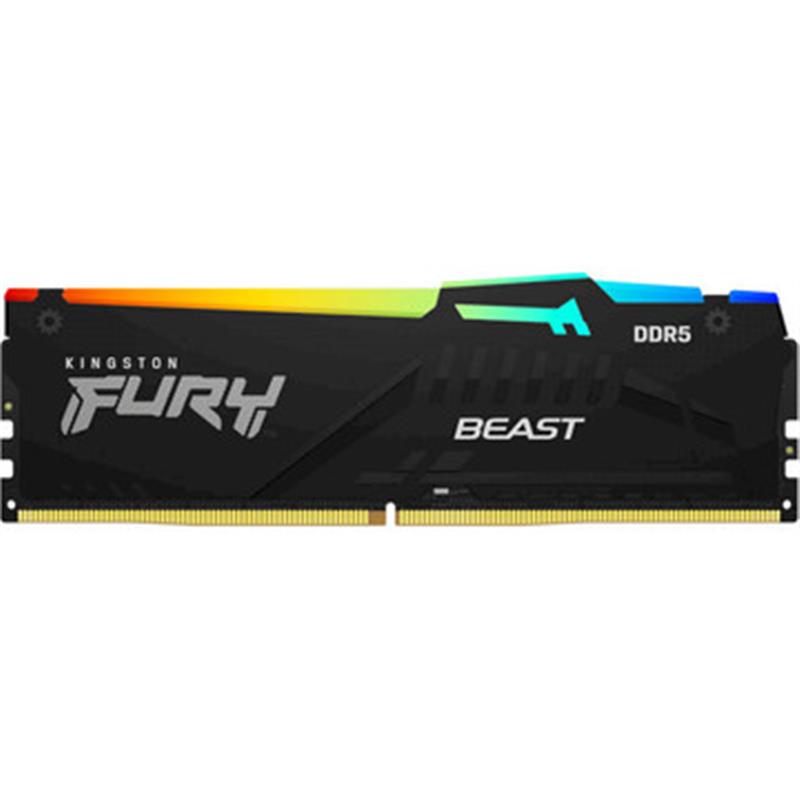 Модуль пам`яті DDR5 16GB/5200 Kingston Fury Beast RGB Black (KF552C36BBEA-16)