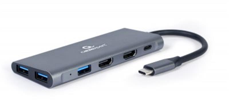 Док-станція Cablexpert USB-C 3-в-1 (A-CM-COMBO3-01)