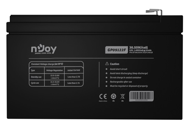 Акумуляторна батарея Njoy GP09122F 12V 9AH (BTVACIUOCTA2FCN01B) AGM