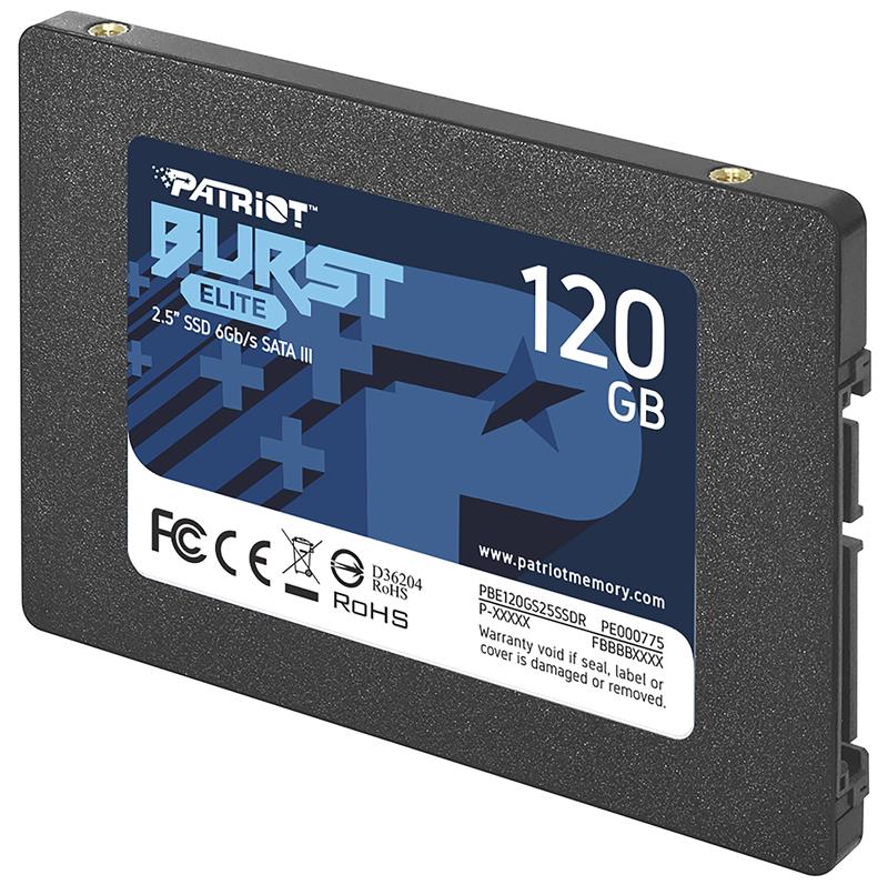 Накопичувач SSD  120GB Patriot Burst Elite 2.5" SATAIII TLC (PBE120GS25SSDR)